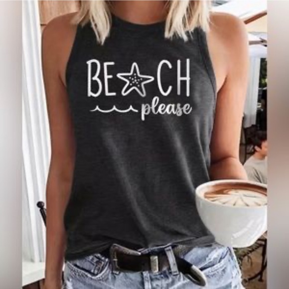 ShopEvelynne Tops - 19 Beach Please Graphic Tee